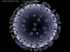influenza virus 3D Model