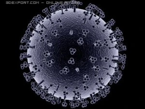 influenza virus 3D Model