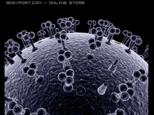 influenza virus 3D Model