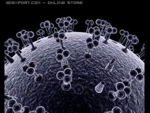 influenza virus 3D Model