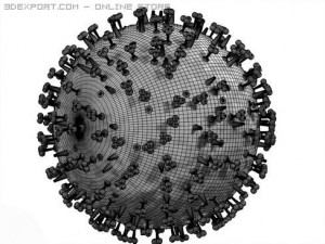 influenza virus 3D Model
