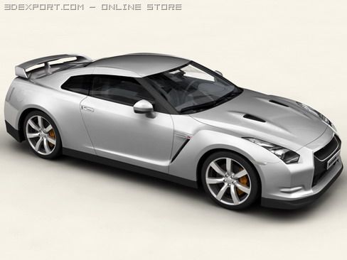 nissan gtr 3D Model .c4d .max .obj .3ds .fbx .stl .blend 