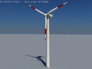 вітряна турбіна землі реального часу 3D Модель