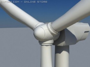 wind turbine land realtime Model 3D