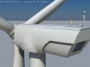 wind turbine land realtime Model 3D