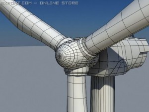 wind turbine land realtime Model 3D