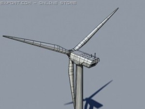 wind turbine land realtime Model 3D