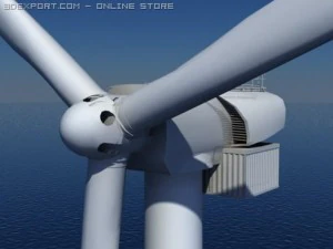 wind turbine offshore realtime 3D Model