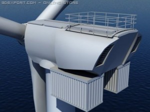 wind turbine offshore realtime 3D Model