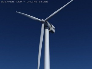 wind turbine offshore realtime 3D Model