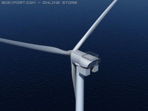 wind turbine offshore realtime 3D Model