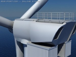 wind turbine offshore realtime 3D Model
