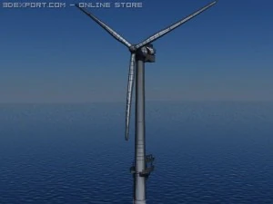 wind turbine offshore realtime 3D Model