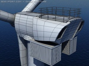 wind turbine offshore realtime 3D Model