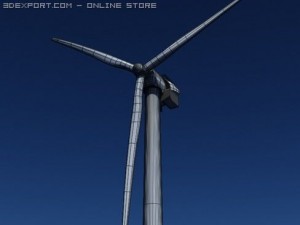 wind turbine offshore realtime 3D Model
