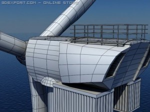 wind turbine offshore realtime 3D Model