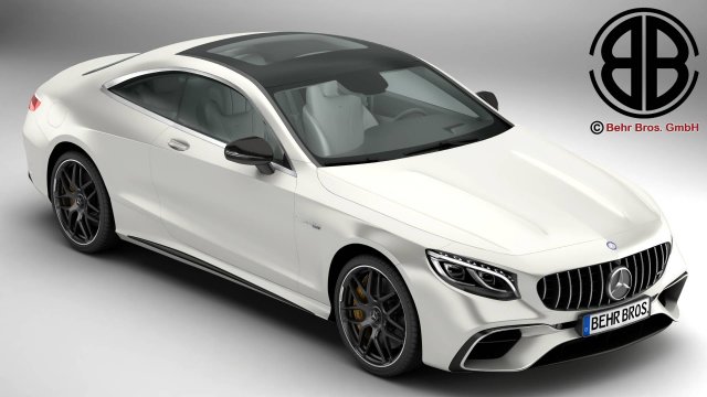 mercedes s class coupe amg s63 2018 Model 3D .c4d .max .obj .3ds .fbx .stl .blend 