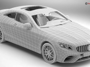 mercedes s class coupe amg s63 2018 Model 3D