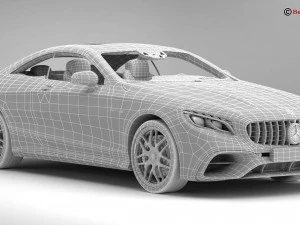 mercedes s class coupe amg s63 2018 3D Model