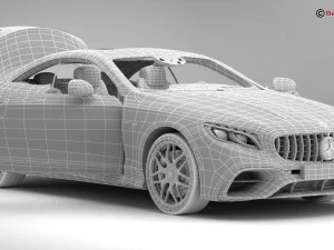 mercedes s class coupe amg s63 2018 3D Model
