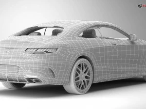 mercedes s class coupe amg s63 2018 3D Model