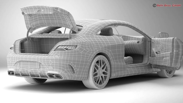 mercedes s class coupe amg s63 2018 3D Model in Sport Cars 3DExport