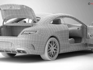 mercedes s class coupe amg s63 2018 3D Model