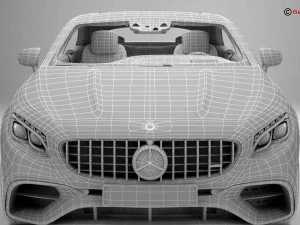 mercedes s class coupe amg s63 2018 3D Model