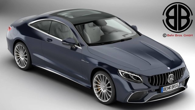 mercedes s class coupe amg s65 2018 3D Model .c4d .max .obj .3ds .fbx .stl .blend 