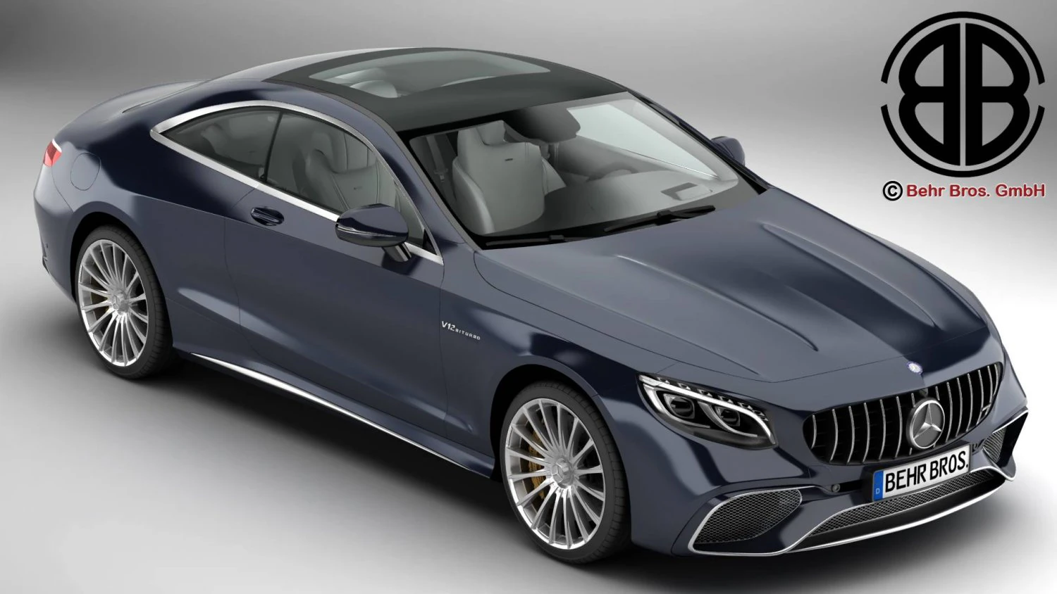 mercedes s class coupe amg s65 2018 3D Model .c4d .max .obj .3ds .fbx .stl .blend