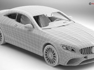 mercedes s class coupe amg s65 2018 3D Model