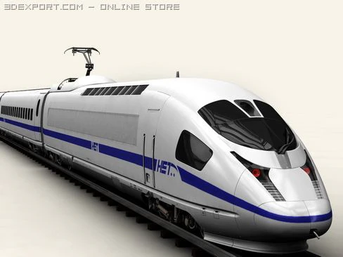 generic high speed train 3D Model .c4d .max .obj .3ds .fbx .stl .blend 