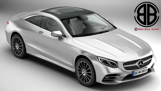 mercedes s class coupe amg line 2018 Modello 3D .c4d .max .obj .3ds .fbx .stl .blend 