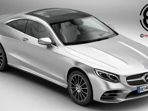 mercedes s class coupe amg line 2018 Modelo 3D