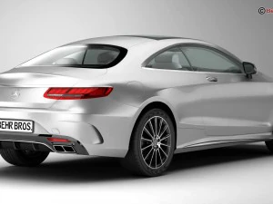 mercedes s class coupe amg line 2018 3D Model