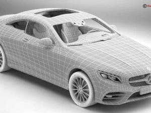 mercedes s class coupe amg line 2018 3D Model