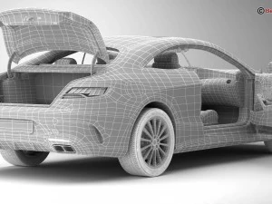 mercedes s class coupe amg line 2018 3D Model