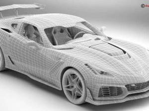 chevrolet corvette zr1 2019 3D Model