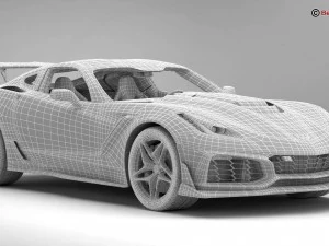 chevrolet corvette zr1 2019 3D Model