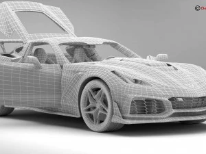chevrolet corvette zr1 2019 3D Model