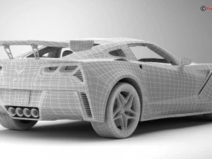 chevrolet corvette zr1 2019 3D Model