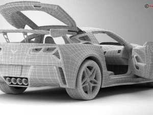 chevrolet corvette zr1 2019 3D Model