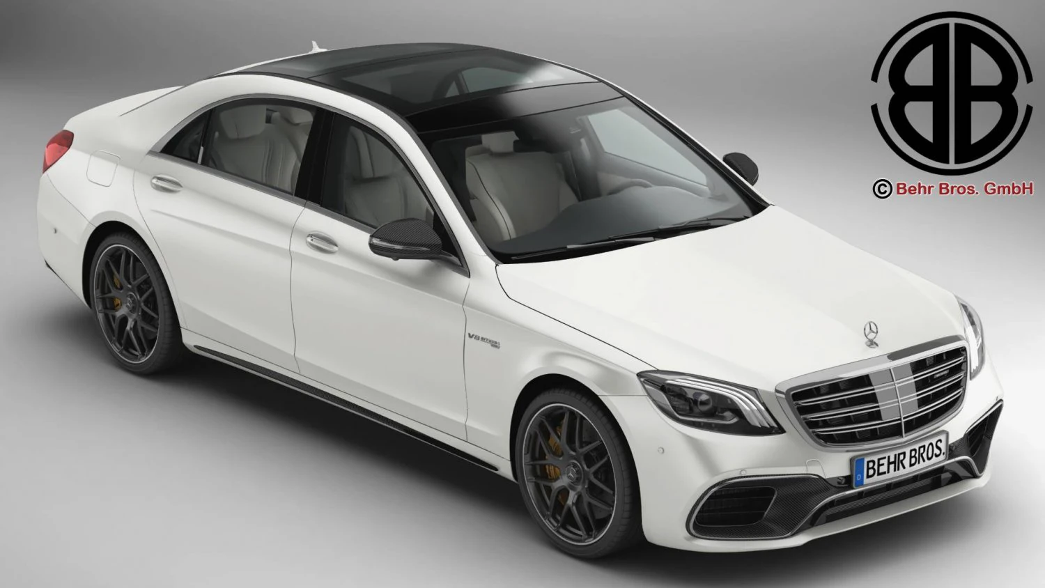 mercedes s class amg s63 2018 3D Model .c4d .max .obj .3ds .fbx .stl .blend
