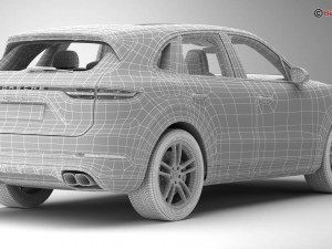 porsche cayenne turbo 2018 3D Model