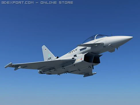 eurofighter typhoon 3D Model .c4d .max .obj .3ds .fbx .stl .blend