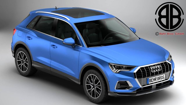 audi q3 2019 3D Model .c4d .max .obj .3ds .fbx .stl .blend