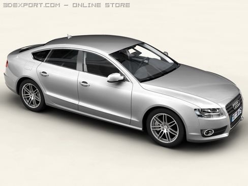audi a5 sportback 3D Модель .c4d .max .obj .3ds .fbx .stl .blend 