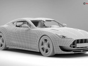 generic sport coupe Modelo 3D