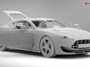 generic sport coupe Modelo 3D