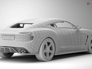 generic sport coupe Modelo 3D